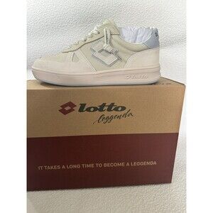 Lotto Leggenda Women's Signature Shoe Natural/Blue Size 6.5